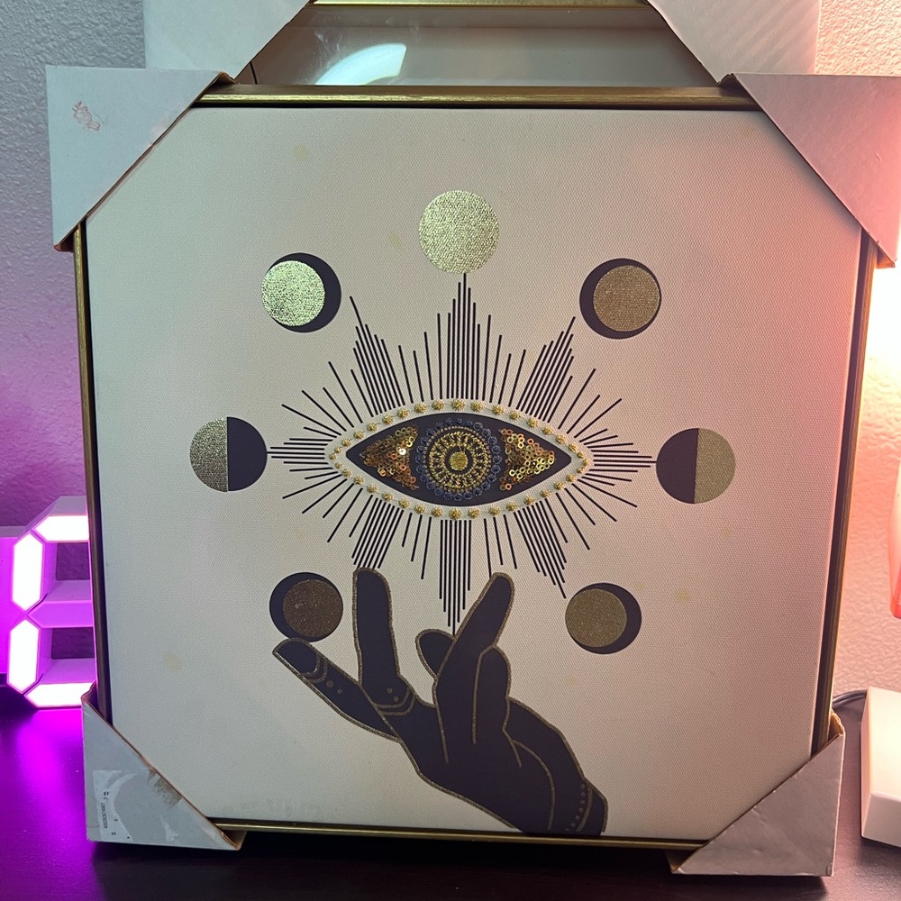 Mystical Eye Gold and Black Wall Art